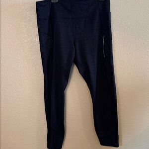 Athleta Blue Textured Leggings